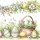 Húsvét Scene with Basket Eggs szalvéta 20 db-os 33x33 cm