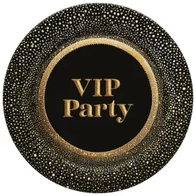 Party Gold VIP papírtányér 8 db-os 18 cm