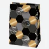 Fekete Arany mintás For You papír ajándéktasak, ajándékzacskó 23x32x11 cm