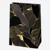 Fekete Arany mintás For You papír ajándéktasak, ajándékzacskó 23x32x11 cm