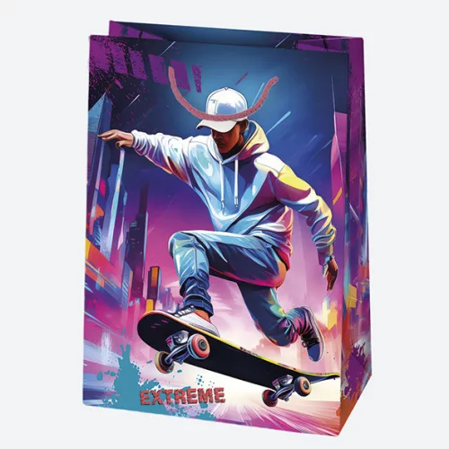 Jármű, sport Extreme papír ajándéktasak, ajándékzacskó 23x32x11 cm