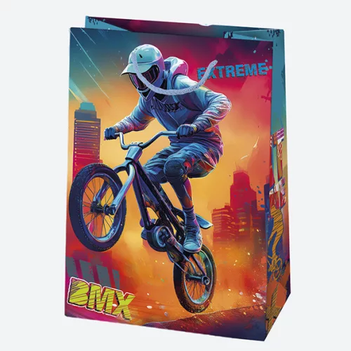 Jármű, sport Extreme papír ajándéktasak, ajándékzacskó 23x32x11 cm