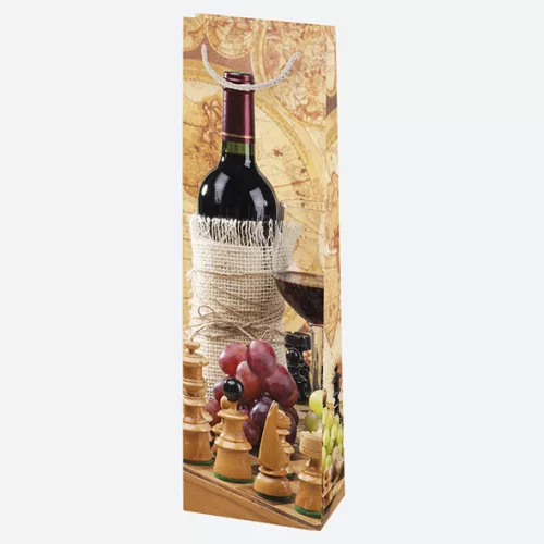 Színes Bottles papír italtáska 12x40x9 cm