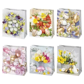   Húsvét Colorful papír ajándéktasak, ajándékzacskó 19x23x10,5 cm