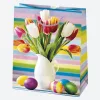 Húsvét Vase papír ajándéktasak, ajándékzacskó 19x23x10,5 cm