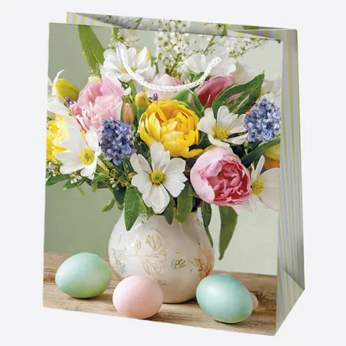Húsvét Vase papír ajándéktasak, ajándékzacskó 19x23x10,5 cm