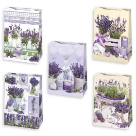   Levendula Butterfly papír ajándéktasak, ajándékzacskó 29x40x12 cm