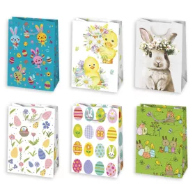   Húsvét Cute Bunny papír ajándéktasak, ajándékzacskó 23x32x11 cm