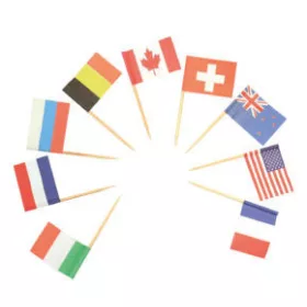 Zászlós Countries díszítő pálca 24 db-os