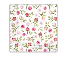 Rózsás Romantic Roses szalvéta 20 db-os 33x33 cm