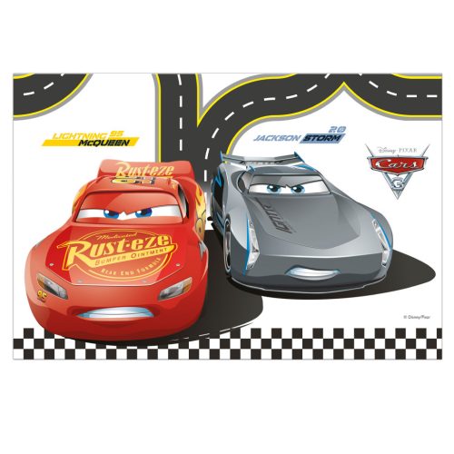 Disney Verdák Arena Race műanyag asztalterítő 120x180 cm