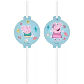   Peppa malac Messy Play papír szívószál, 4 db-os szett FSC