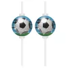 Focis Soccer Fans papír szívószál, 4 db-os szett FSC