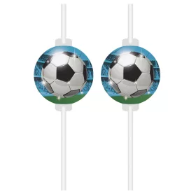 Focis Soccer Fans papír szívószál, 4 db-os szett FSC