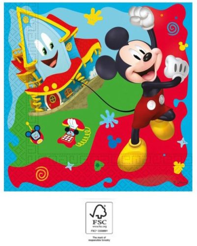 Disney Mickey Rock the House szalvéta 20 db-os 33x33 cm FSC