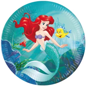  Disney Hercegnők Ariel Curious papírtányér 8 db-os 23 cm FSC