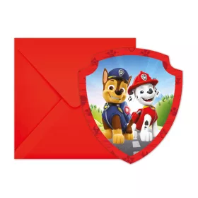 Mancs Őrjárat Rescue Heroes party meghívó 6 db-os FSC