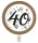 Happy Birthday 40 Milestone papírtányér 8 db-os 23 cm FSC