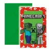 Minecraft Green party meghívó 6 db-os FSC