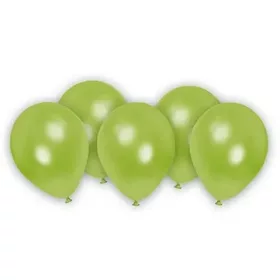 Zöld Metallic Pastel Green léggömb, lufi 8 db-os