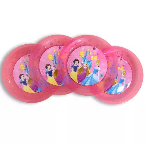 Disney Hercegnők Live Your Story micro prémium műanyag lapostányér 4 db-os szett 21 cm