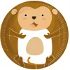 Állatos Zoo papírtányér 8 db-os 23 cm FSC
