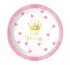 Hercegnők Little Princess papírtányér 8 db-os 20 cm FSC