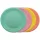 Színes Pastel Mixed micro prémium műanyag lapostányér 4 db-os szett 21 cm