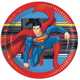 Superman Krypton papírtányér 8 db-os 23 cm FSC