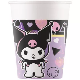Hello Kitty Kuromi Pop Art papír pohár 8 db-os 200 ml FSC