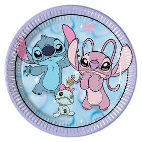   Disney Lilo és Stitch, A csillagkutya Angel Cute papírtányér 8 db-os 23 cm FSC