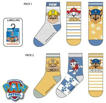 Mancs Őrjárat Curious gyerek zokni 23-34