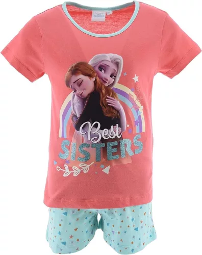 Disney Jégvarázs Best Sisters gyerek rövid pizsama 4 - 8 év / 104 - 128 cm