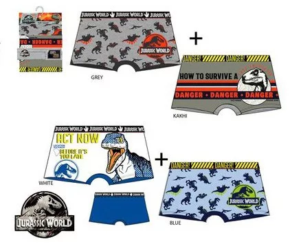 Jurassic World Danger gyerek boxeralsó 2 darab/csomag 2 - 8 év / 92 - 128 cm