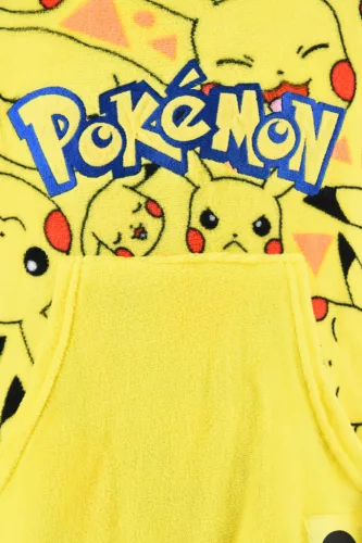 Pokémon Yellow belebújós plüss polár takaró, poncsó 10-16 év