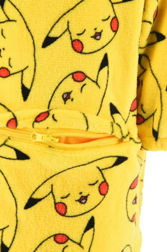 Pokémon Pika belebújós plüss polár takaró, poncsó 4-10 év