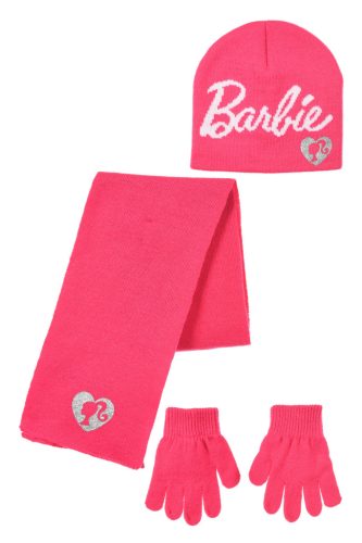 Barbie Pink gyerek sapka + sál + kesztyű szett 52-54 cm