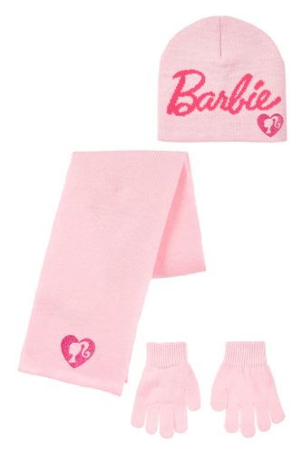 Barbie Pink gyerek sapka + sál + kesztyű szett 52-54 cm
