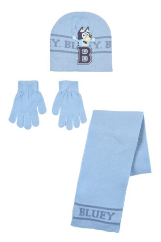 Bluey Happy gyerek sapka + sál + kesztyű szett 52-54 cm