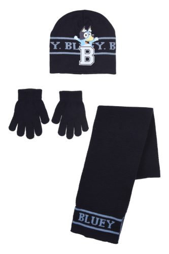 Bluey Happy gyerek sapka + sál + kesztyű szett 52-54 cm