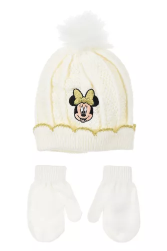 Disney Minnie Smile baba sapka + kesztyű szett 48-50 cm