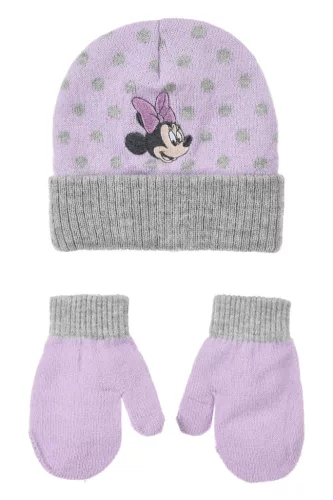 Disney Minnie Dots baba sapka + kesztyű szett 48-50 cm