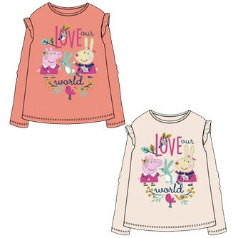Peppa malac Love gyerek hosszú póló, felső 3 - 6 év / 98 - 116 cm