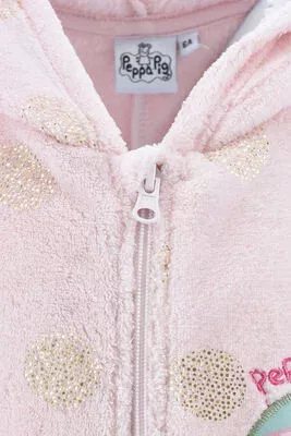 Peppa malac Pink Dots gyerek hosszú pizsama, overál 3 - 6 év / 98 - 116 cm