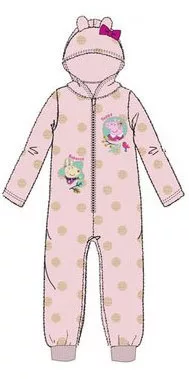 Peppa malac Pink Dots gyerek hosszú pizsama, overál 3 - 6 év / 98 - 116 cm