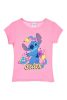 Disney Lilo és Stitch, A csillagkutya Pink gyerek rövid póló, felső 3 - 8 év / 98 - 128 cm