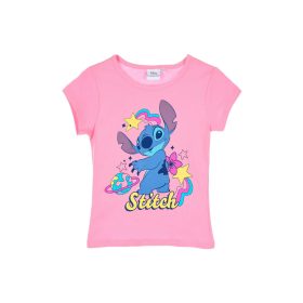   Disney Lilo és Stitch, A csillagkutya Pink gyerek rövid póló, felső 3 - 8 év / 98 - 128 cm