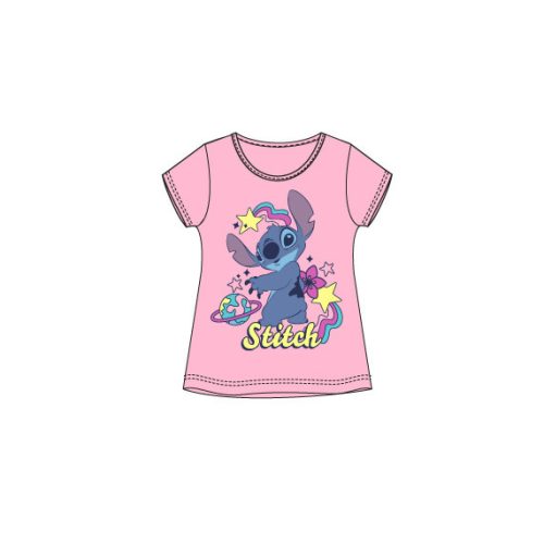 Disney Lilo és Stitch, A csillagkutya Pink gyerek rövid póló, felső 3 - 8 év / 98 - 128 cm