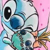 Disney Lilo és Stitch, A csillagkutya Scrump Light gyerek rövid pizsama 3 - 8 év / 98 - 128 cm Díszdobozban