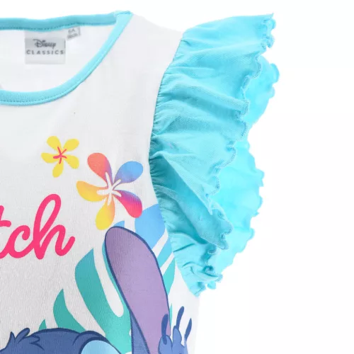 Disney Lilo és Stitch, A csillagkutya Happy Blue gyerek rövid pizsama 3 - 8 év / 98 - 128 cm